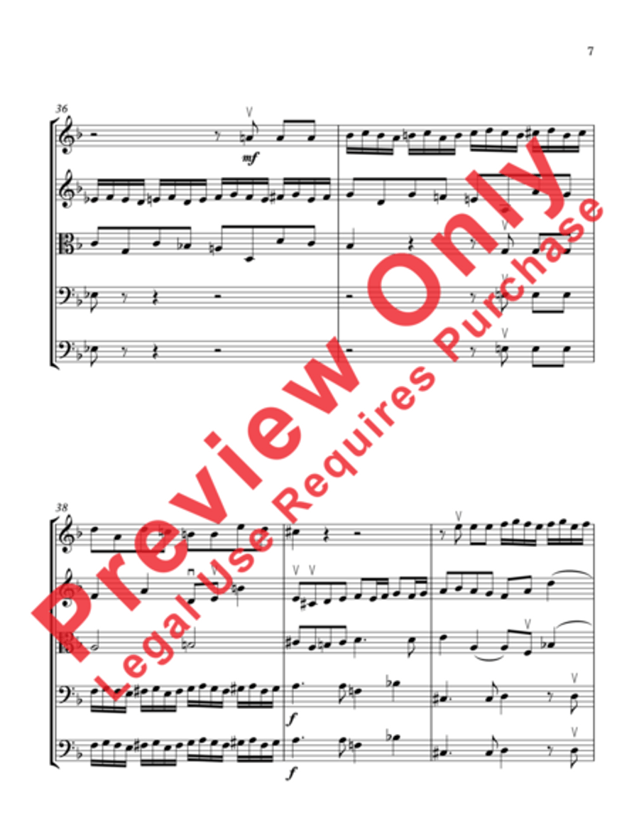 Fugue from Requiem in D Minor String Orchestra scores gallery preview page 10