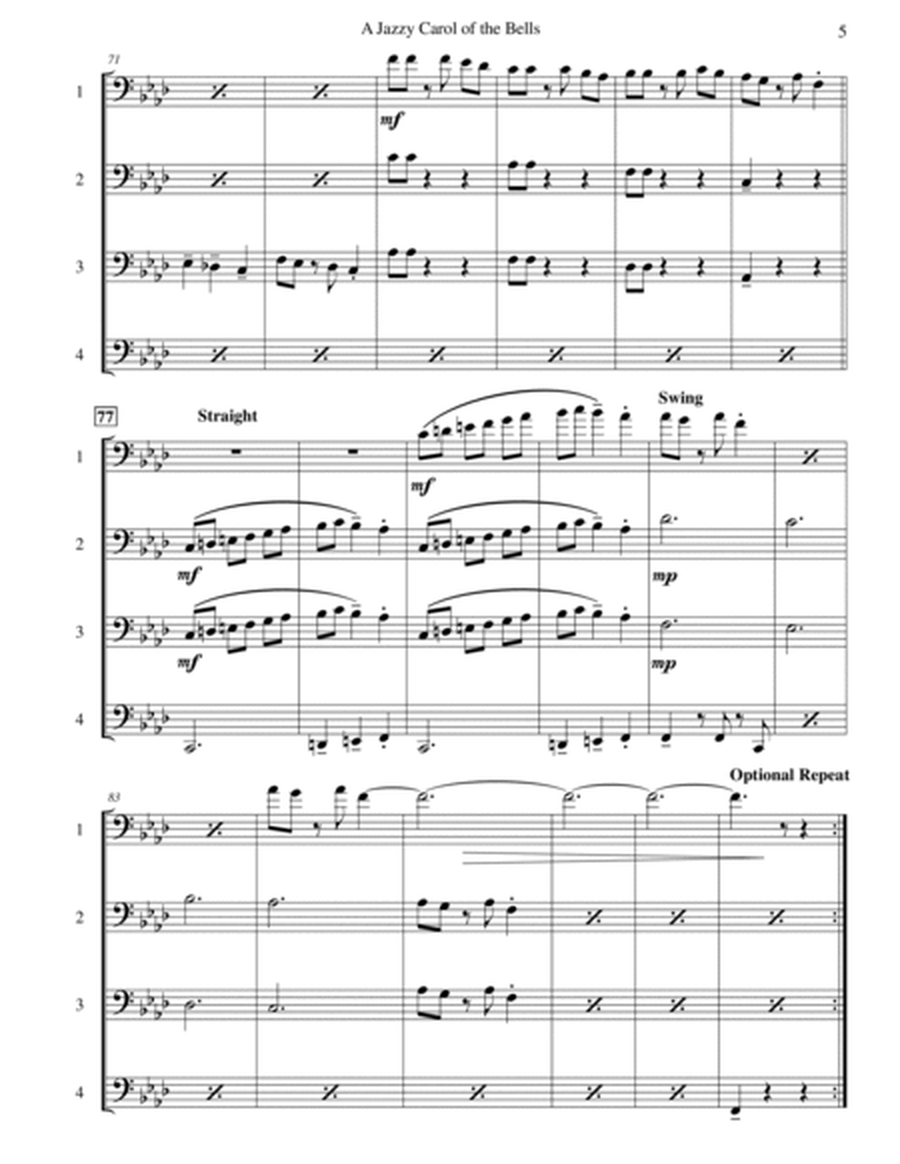 Carol of the Bells (Jazz Waltz for Trombone Quartet) image number null