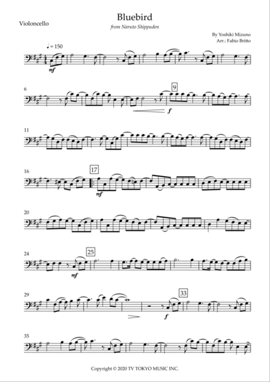 Ikimono Gakari's Blue Bird Piano scores gallery preview page 6