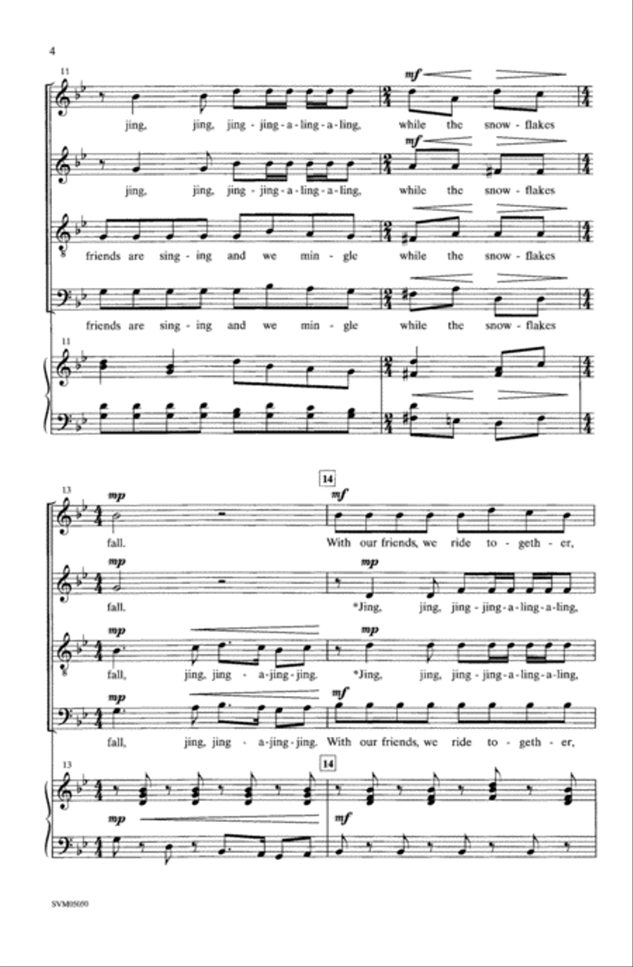 Sleigh Bells Choir scores gallery preview page 3