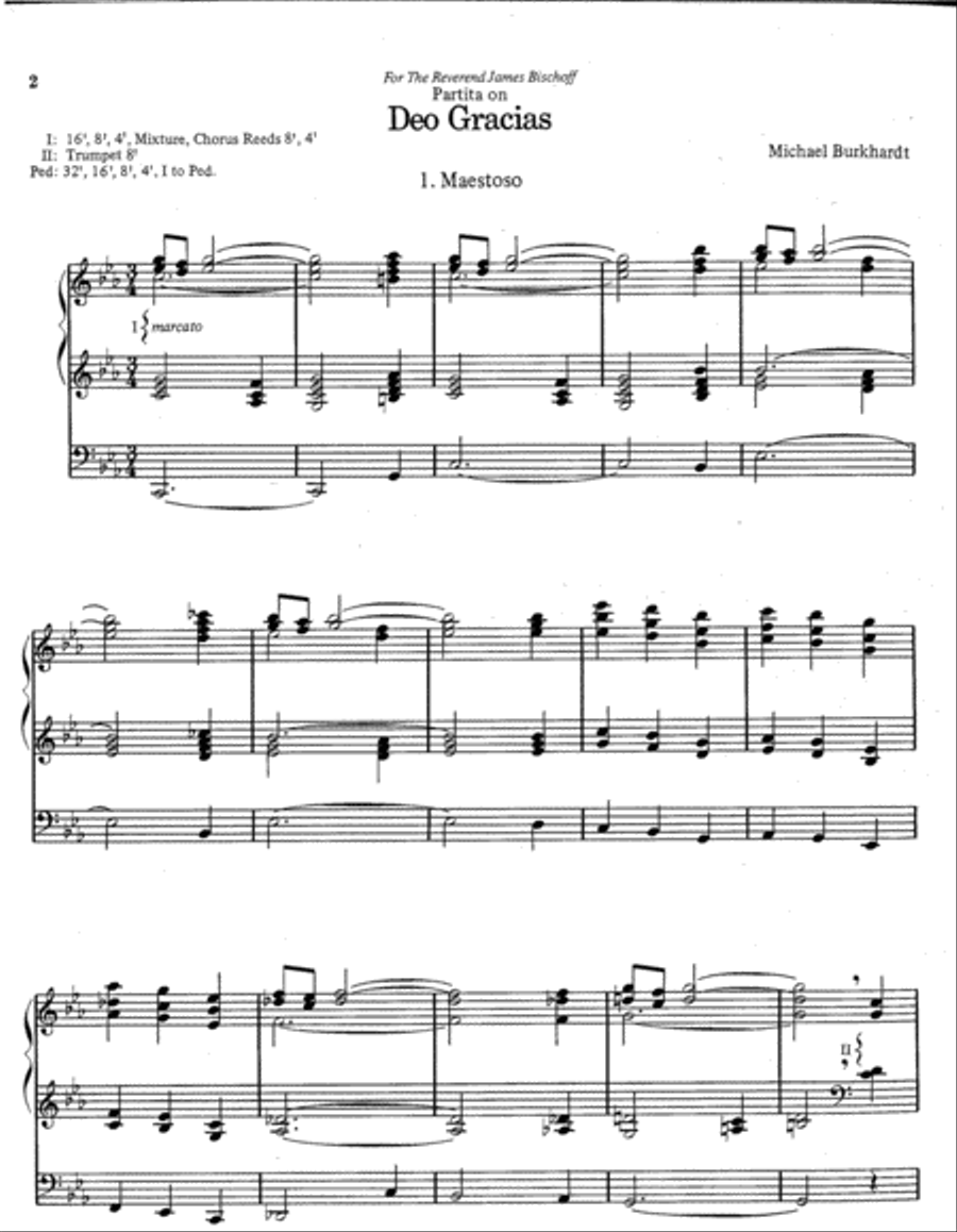 Partita on Deo Gracias Organ scores gallery preview page 2