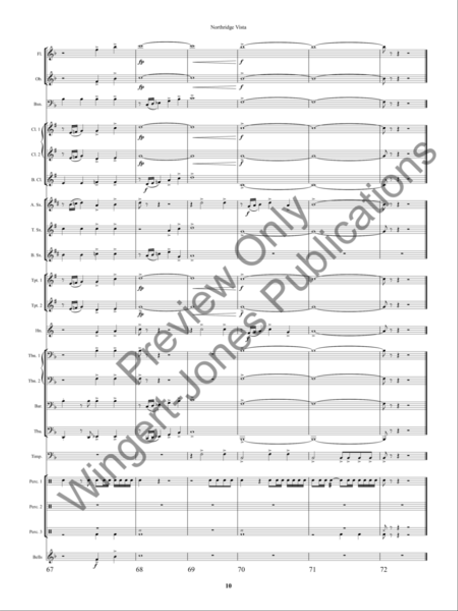 Northridge Vista Concert Band scores gallery preview page 13
