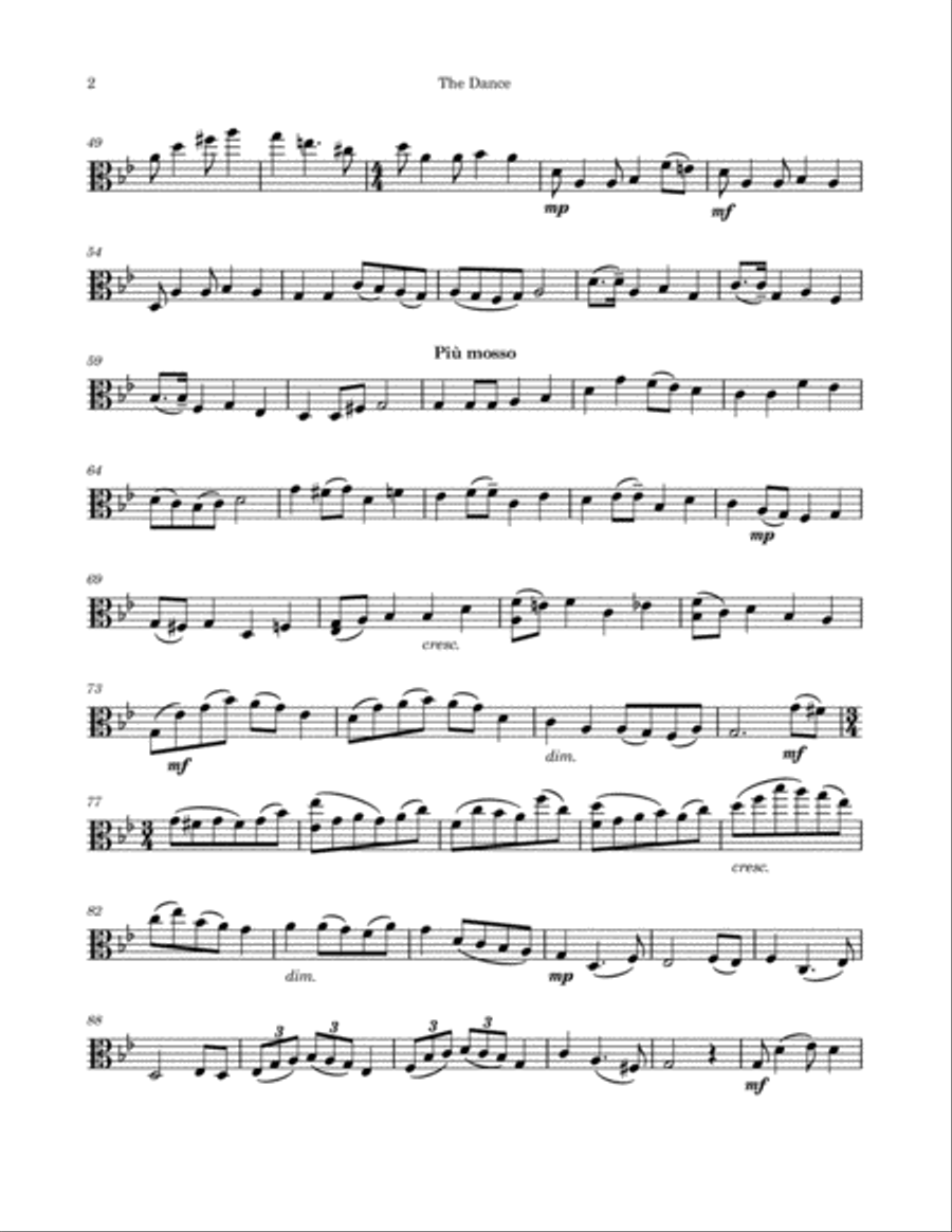 The Dance Viola Solo scores gallery preview page 2