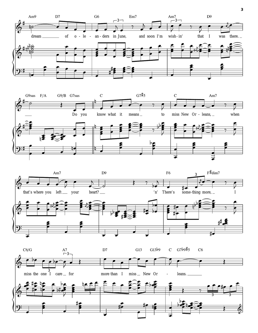 Do You Know What It Means To Miss New Orleans Piano, Vocal scores gallery preview page 3