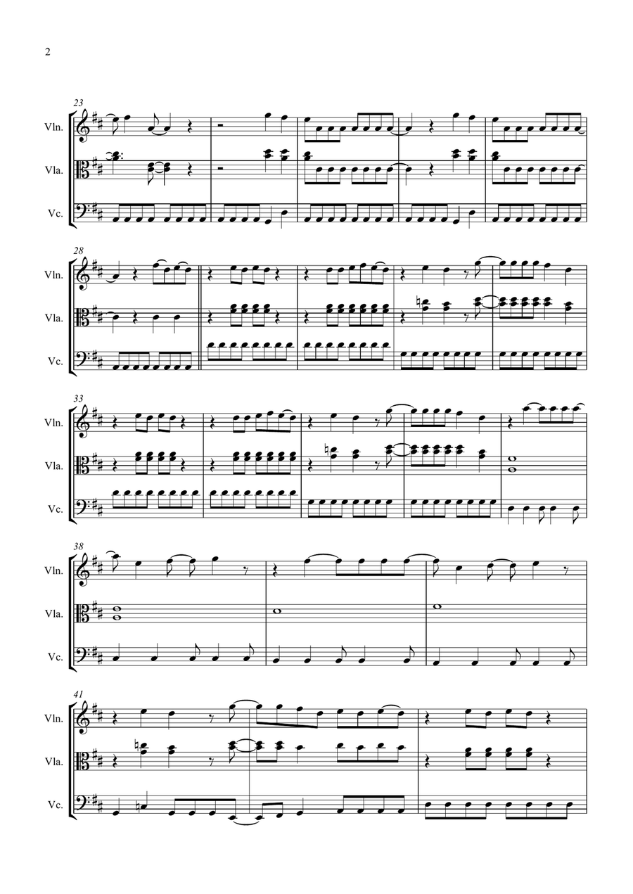 Mamma Mia String Trio scores gallery preview page 2