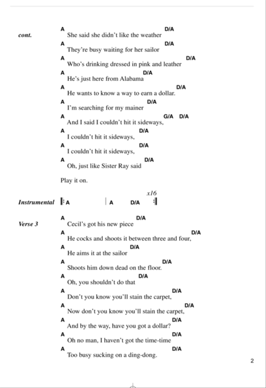 Sister Ray Guitar scores gallery preview page 2