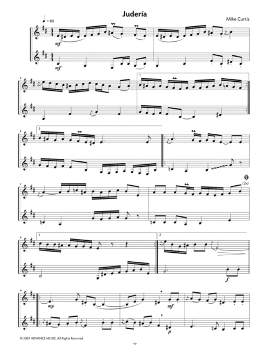 Ten Klezmer Duos, Volume 2 Clarinet Duet scores gallery preview page 2