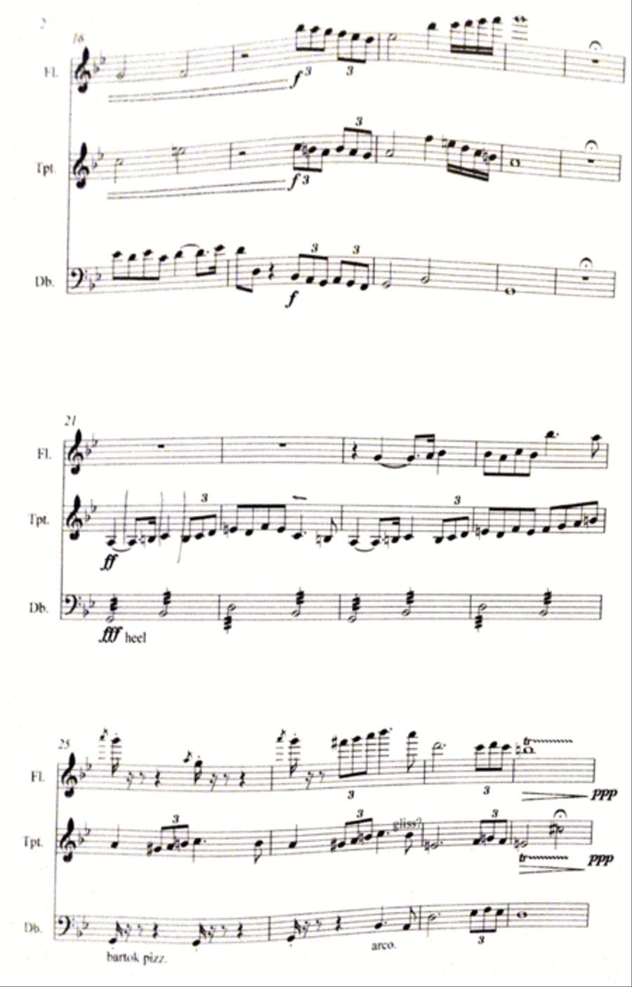 Breakdancing to Faure's Pavane (For Flute, Double Bass and Trumpet Small Ensemble scores gallery preview page 2