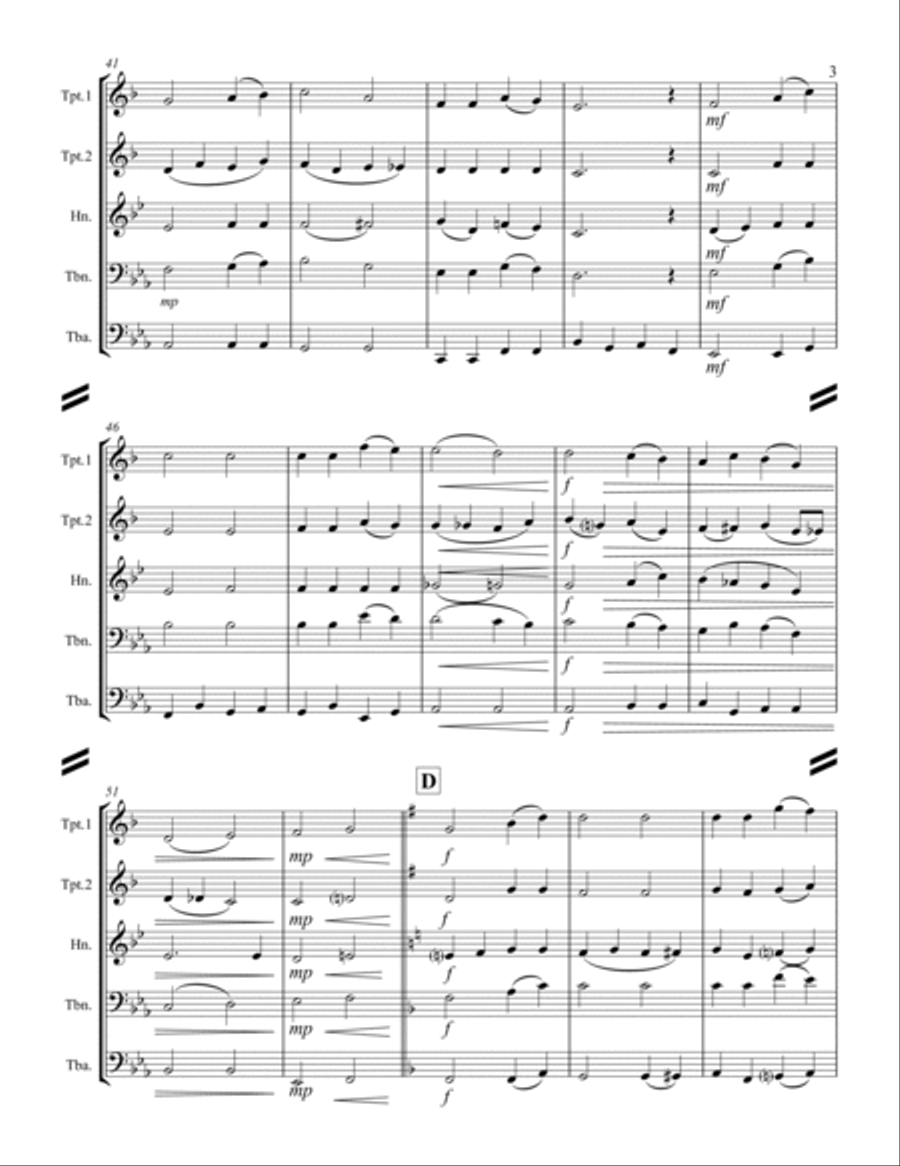 Barnby - O Perfect Love (for Brass Quintet) Brass Quintet scores gallery preview page 4