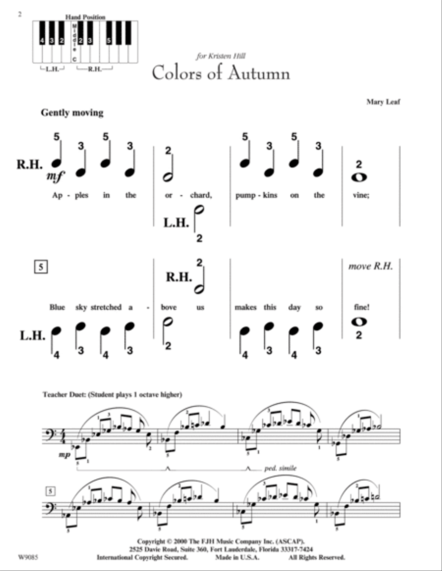 Autumn Days Easy Piano scores gallery preview page 2