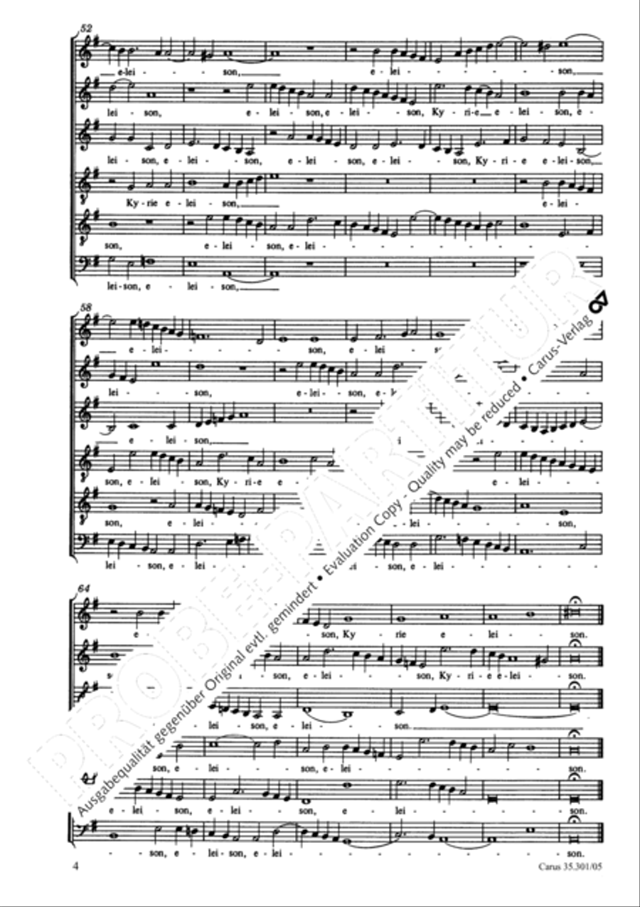 Missa brevis Choir scores gallery preview page 5