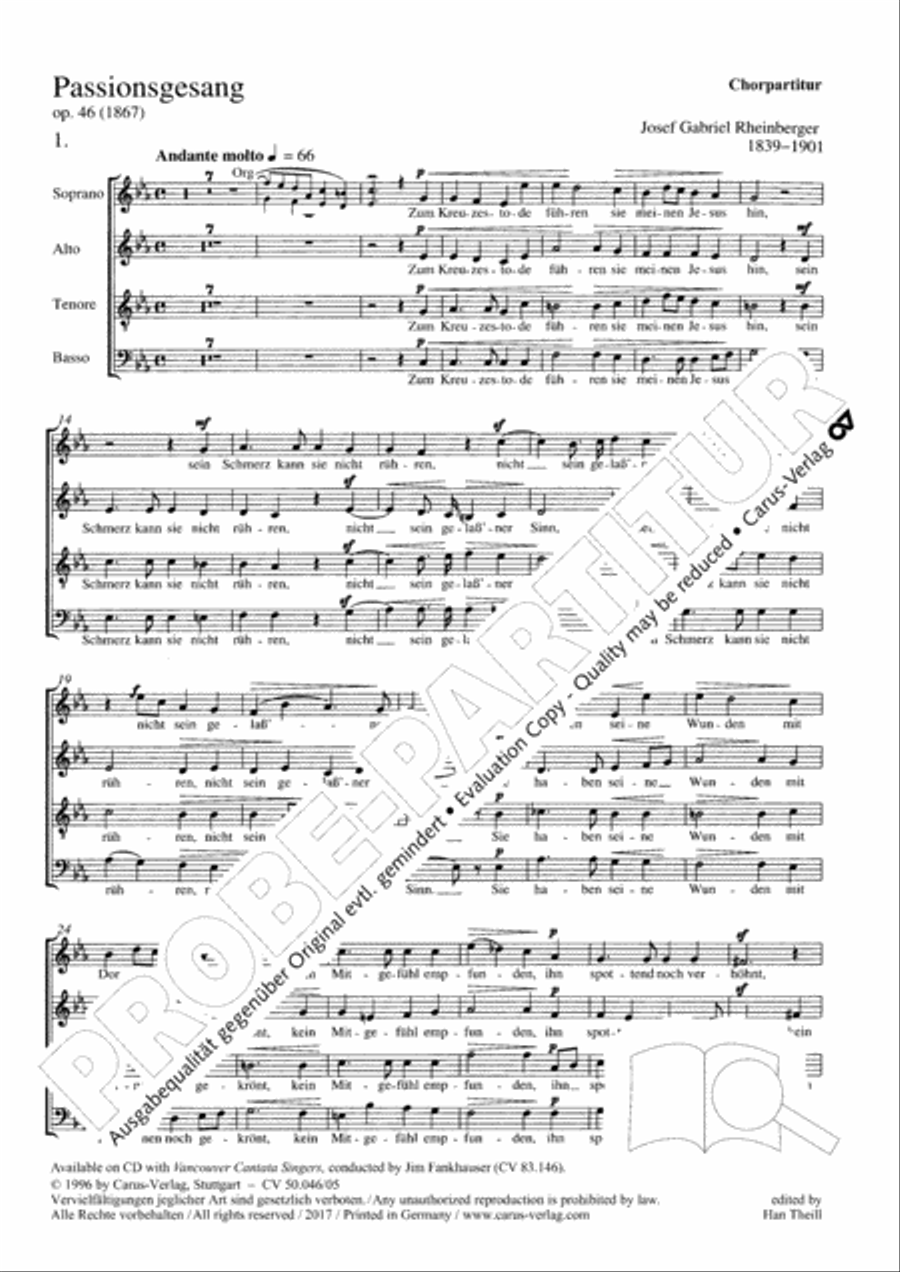 Passionsgesang 4-Part scores gallery preview page 2