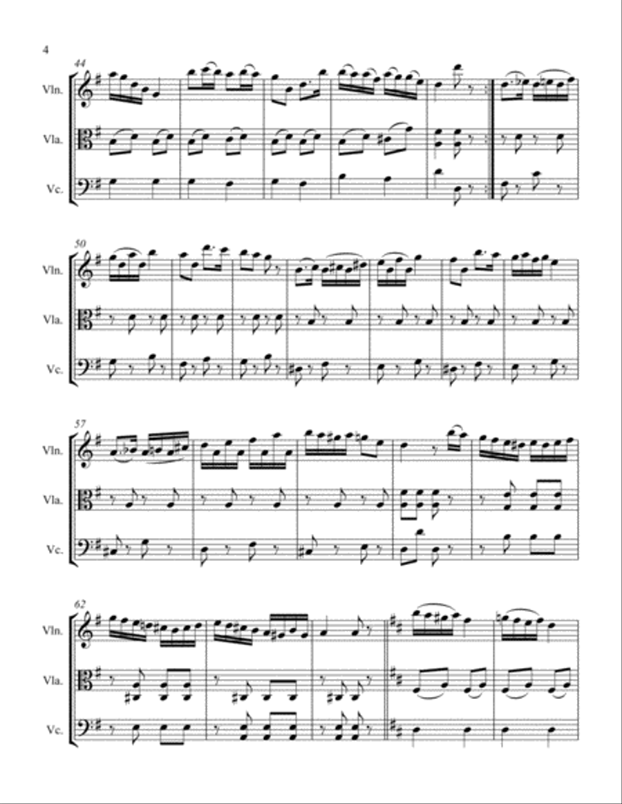 Rondo Castilian Rondo Castilian String Trio scores gallery preview page 4