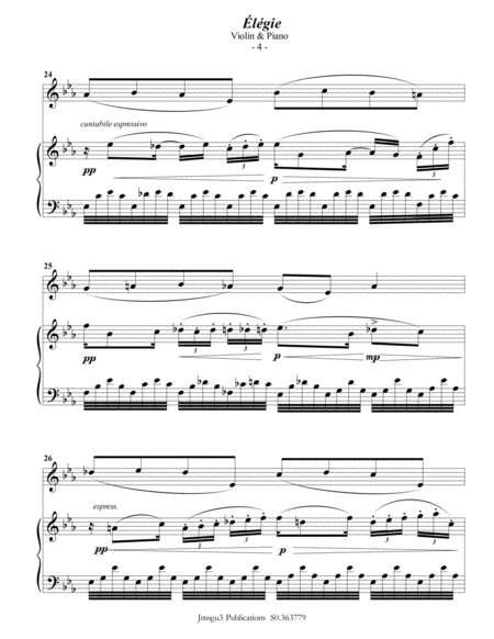 Fauré: Élégie Op. 24 for Violin & Piano image number null