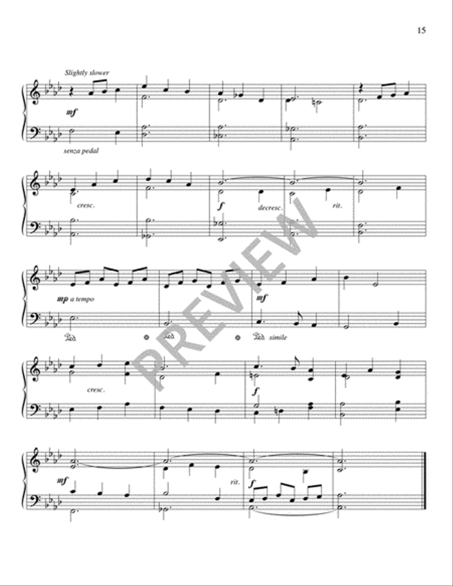 Ten Piano Essays on Tunes of Marty Haugen Piano Solo scores gallery preview page 17