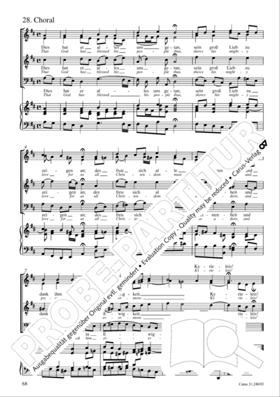 Christmas oratorio (Weihnachtsoratorium, Teile I-III) 4-Part scores gallery preview page 73
