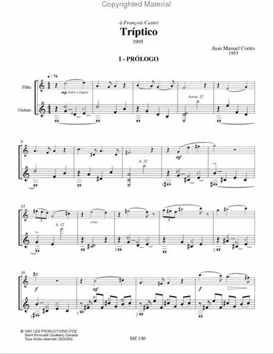 Tríptico Tríptico Flute scores gallery preview page 2