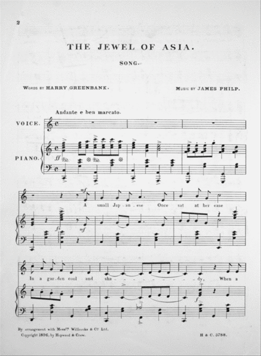 The Jewel of Asia. Song Voice scores gallery preview page 2