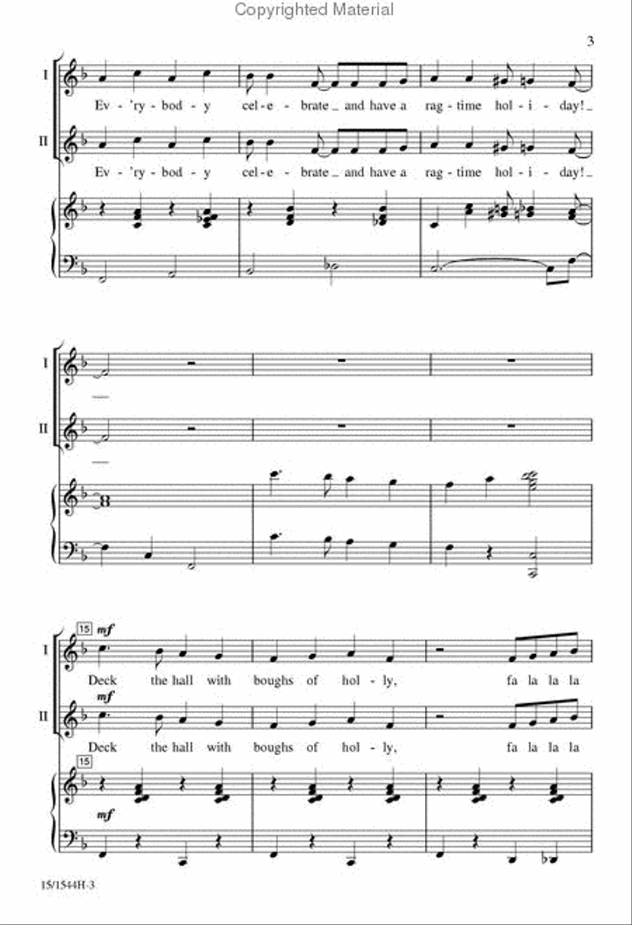 Ragtime Holiday 2-Part scores gallery preview page 3