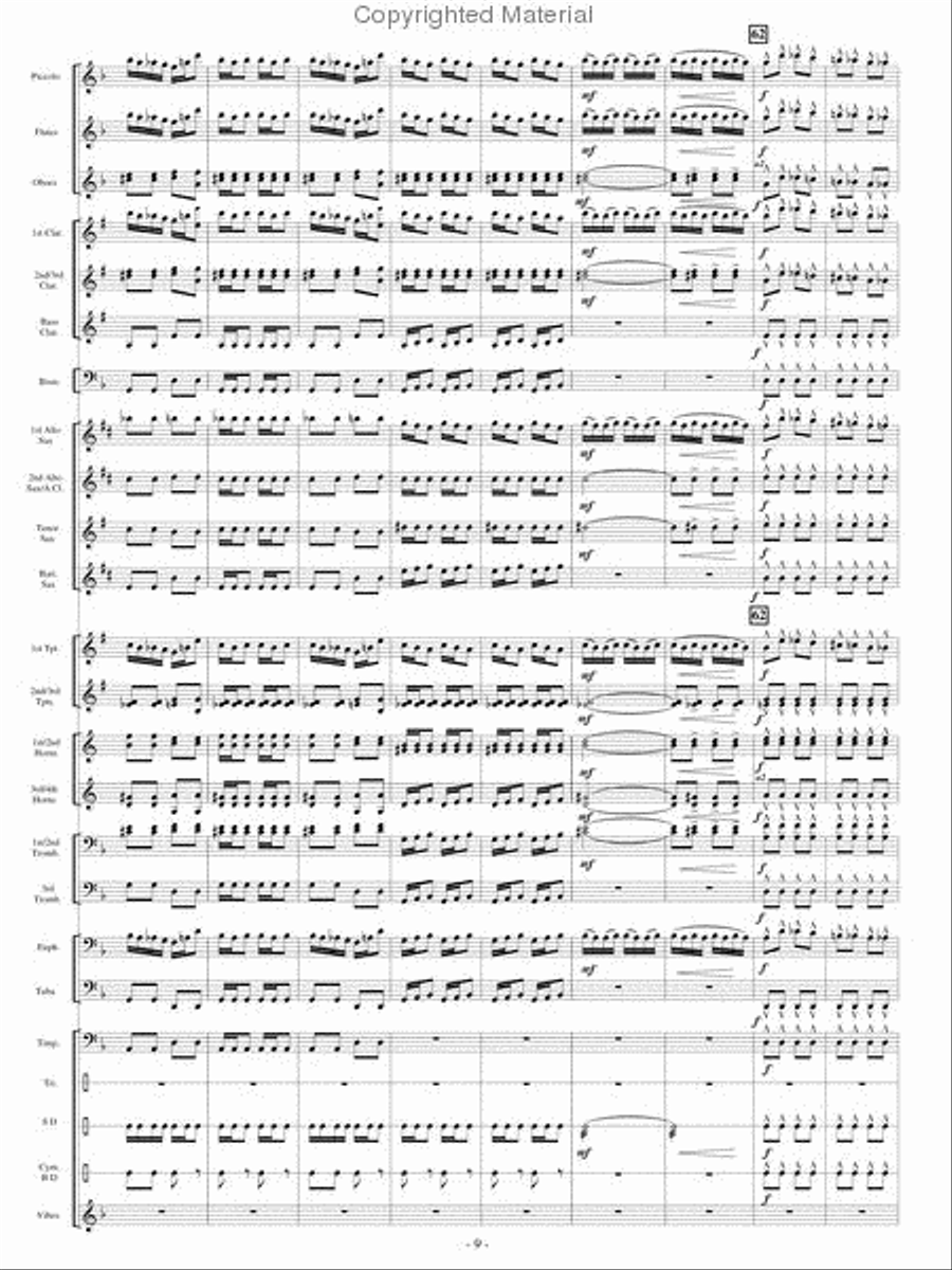 Festive Dance from Faust Concert Band scores gallery preview page 8