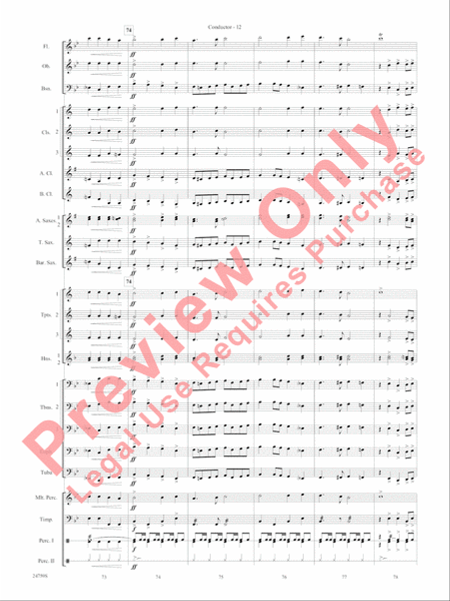 A Nation's Prayer Concert Band scores gallery preview page 15