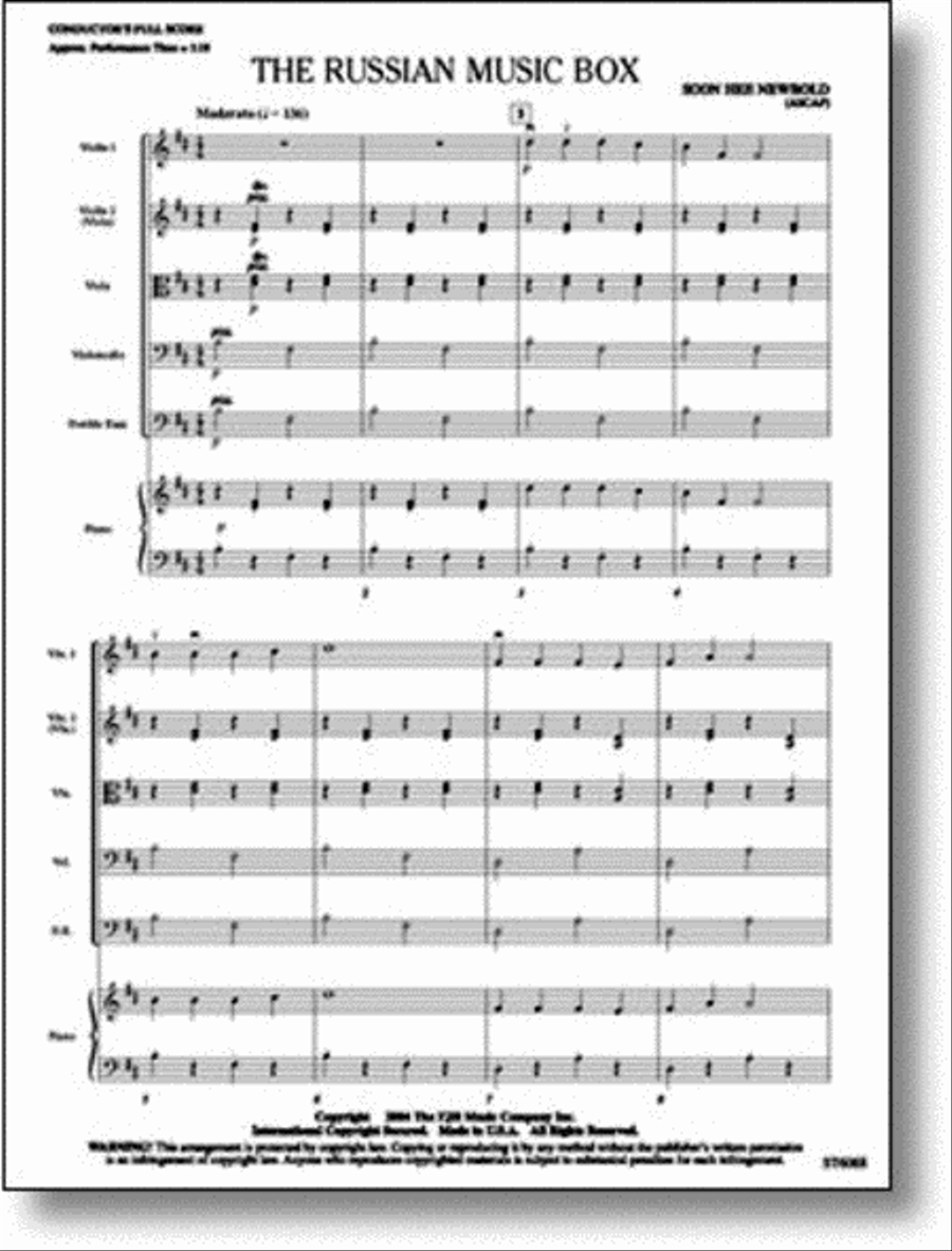 The Russian Music Box by Soon Hee Newbold String Orchestra - Sheet Music