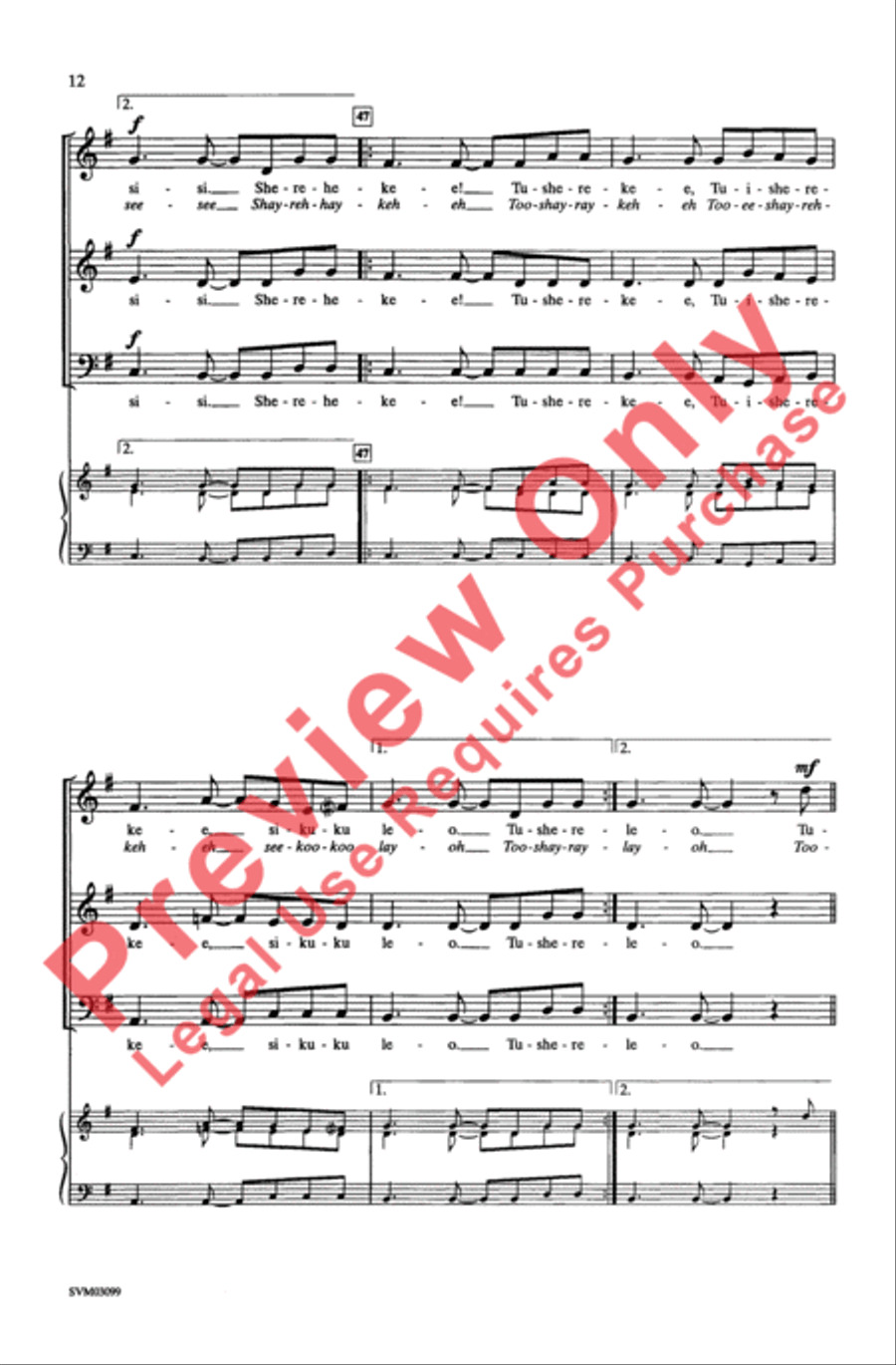 Tazama Bikira 3-Part scores gallery preview page 12