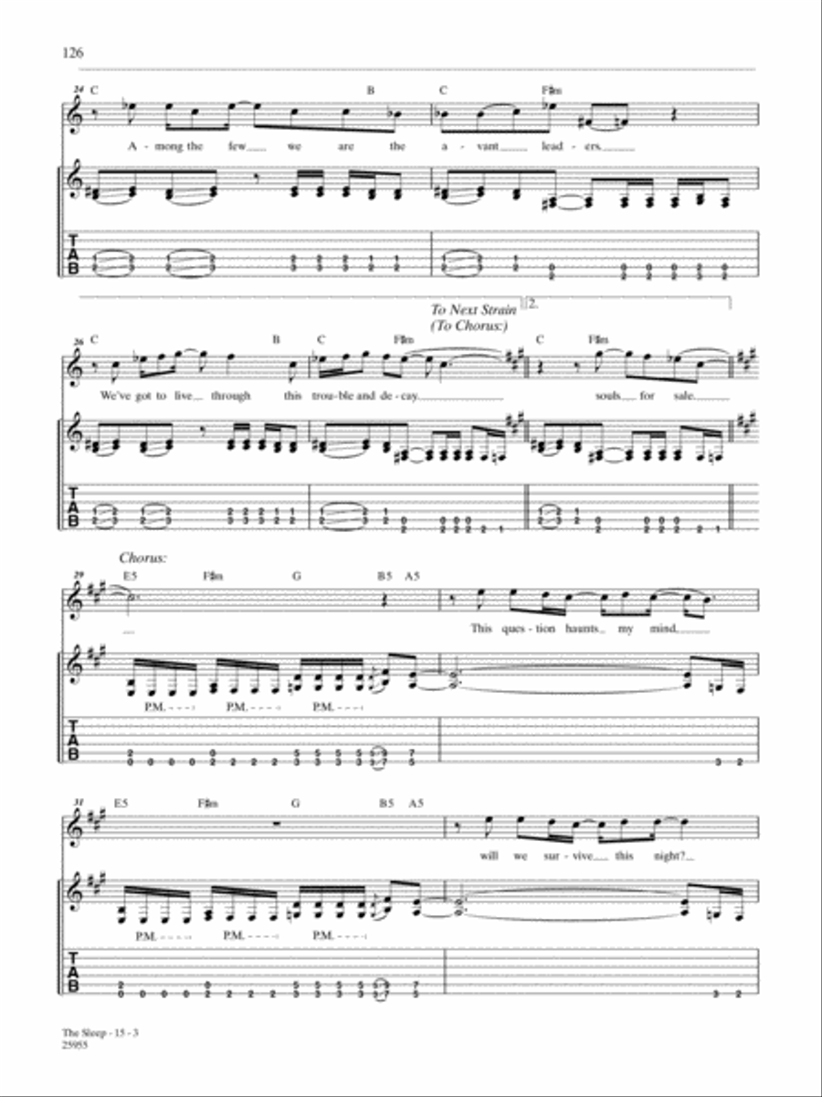 The Sleep The Sleep Guitar Tablature scores gallery preview page 3