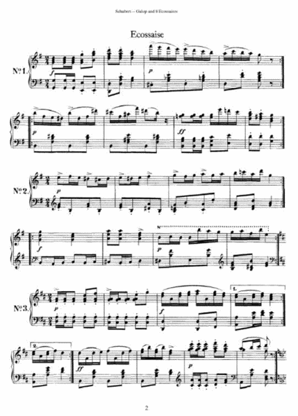 Schubert - Galop and 8 Ecossaises D. 735