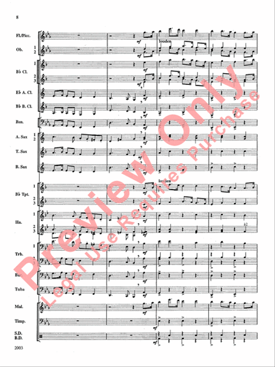 A Percy Grainger Suite Concert Band scores gallery preview page 9