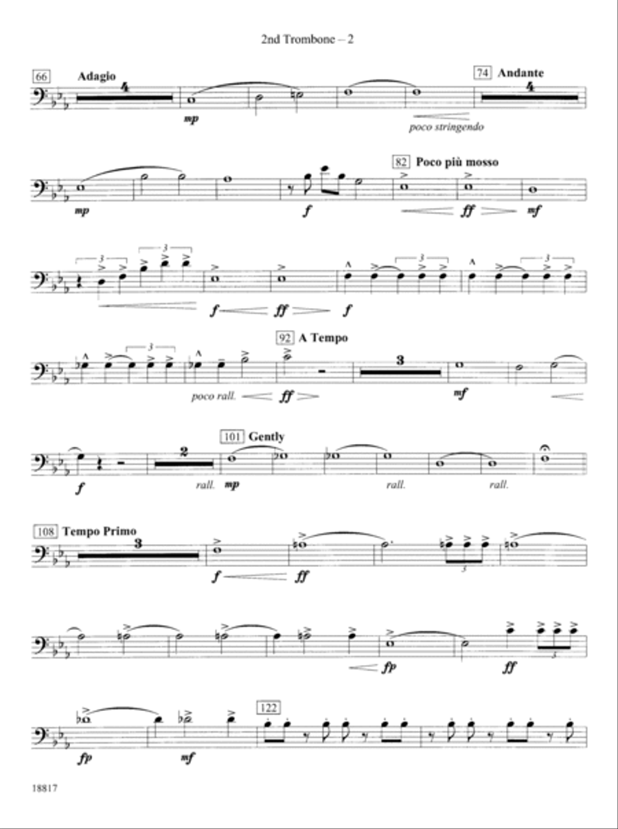 Northwest Rising: 2nd Trombone Concert Band scores gallery preview page 2