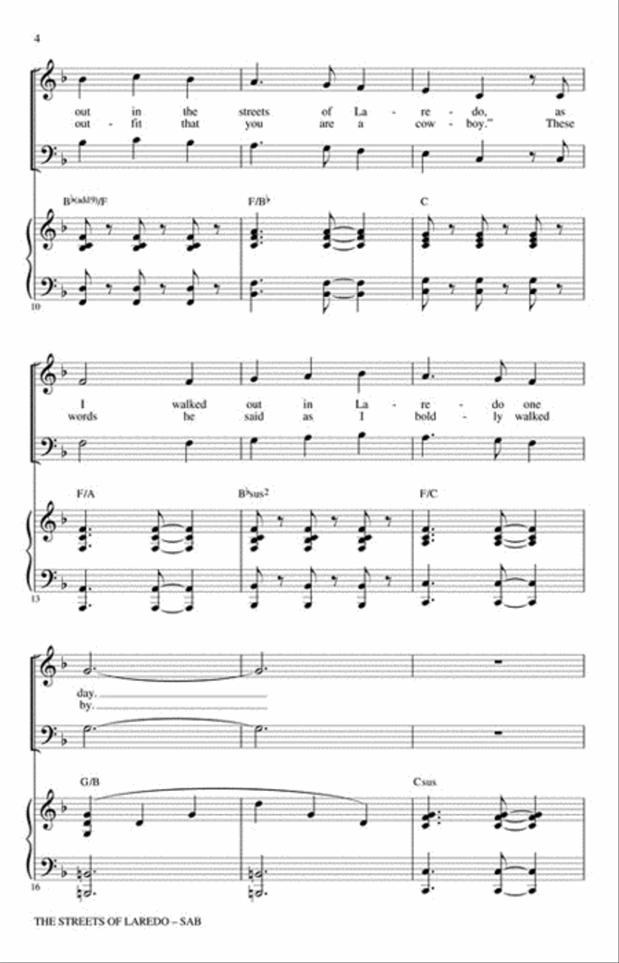 The Streets of Laredo 3-Part scores gallery preview page 3