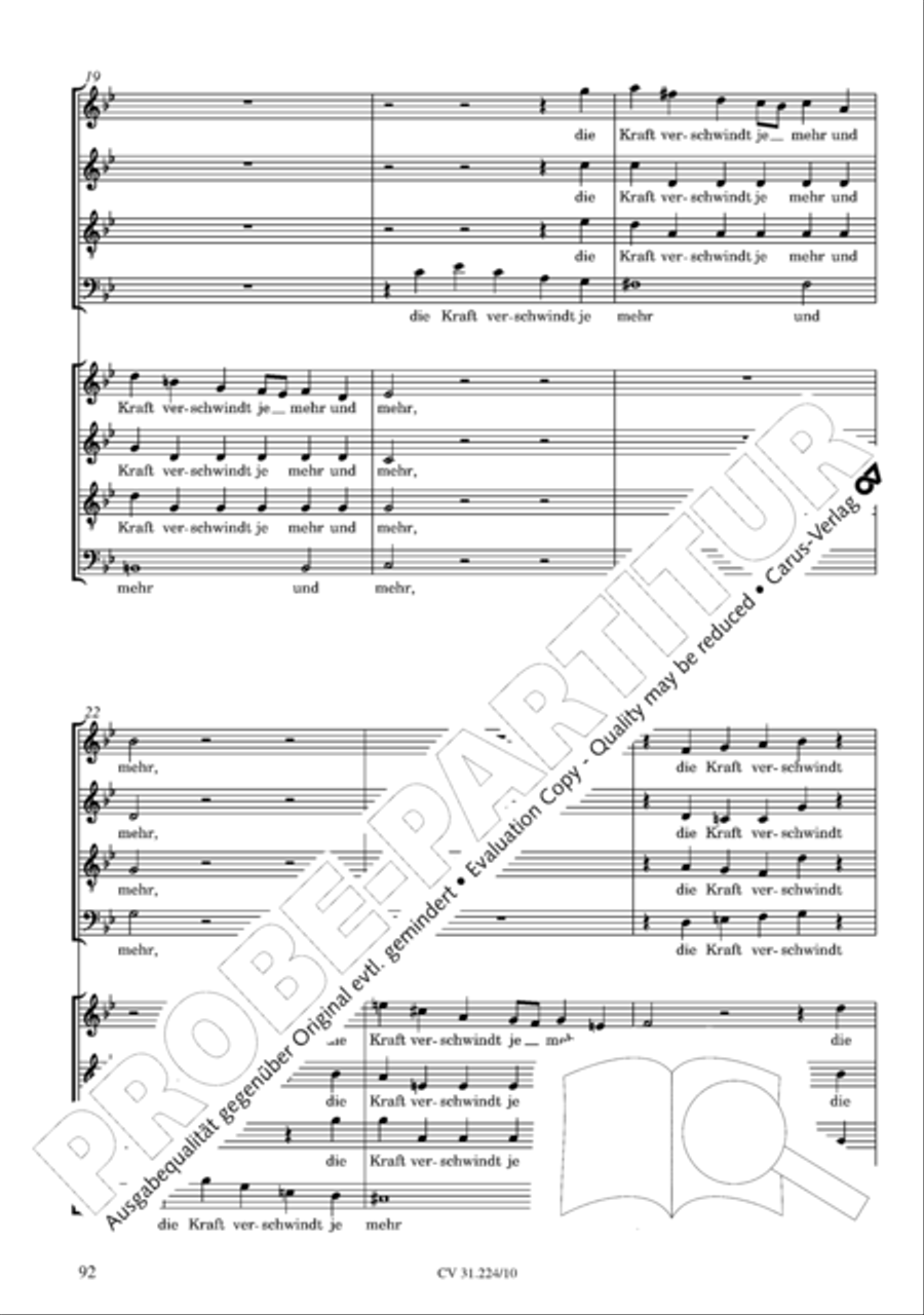The complete motets (without Bc) Choir scores gallery preview page 99