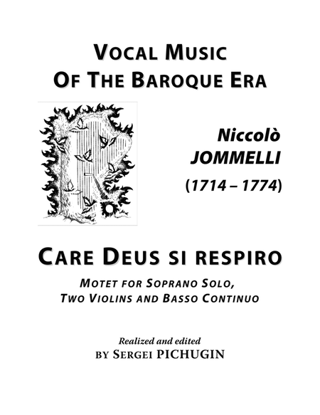 JOMMELLI Niccolò: Care Deus si respiro, motet, arranged for Voice and Piano (C minor–E flat major image number null