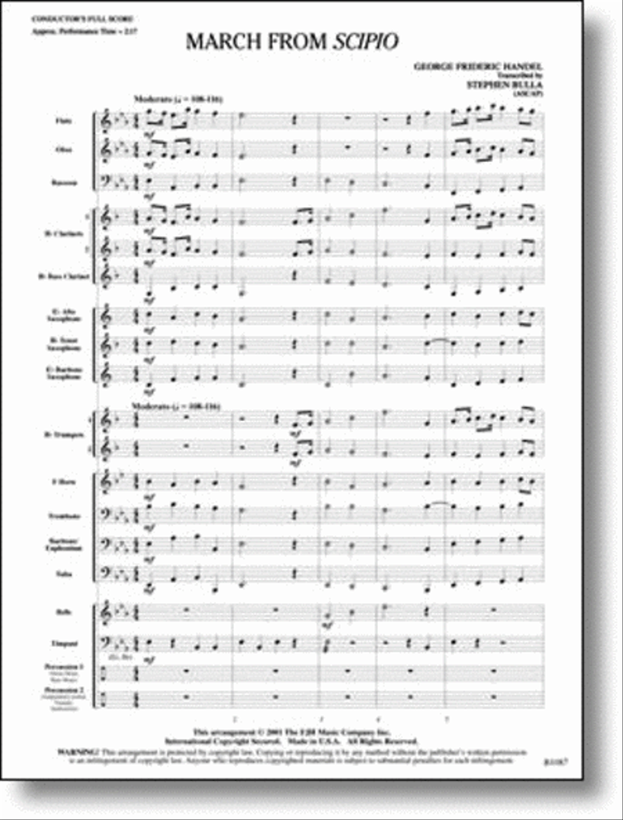 March from Scipio Concert Band scores gallery preview page 1