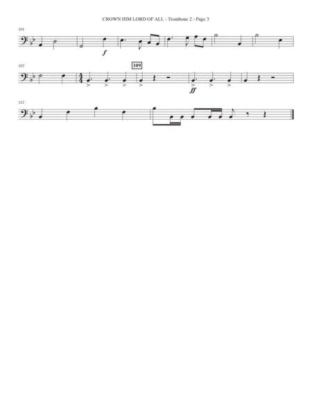 Crown Him Lord Of All (A Concerto on "All Hail The Power Of Jesus' Name") (Brass) - Trombone 2