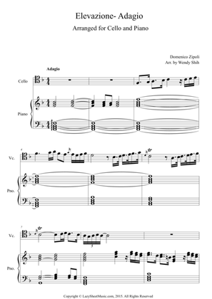 Book cover for Elevazione- Adagio for Cello and Piano