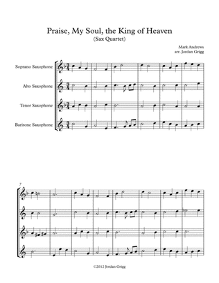 Book cover for Praise, My Soul, the King of Heaven (Sax Quartet)