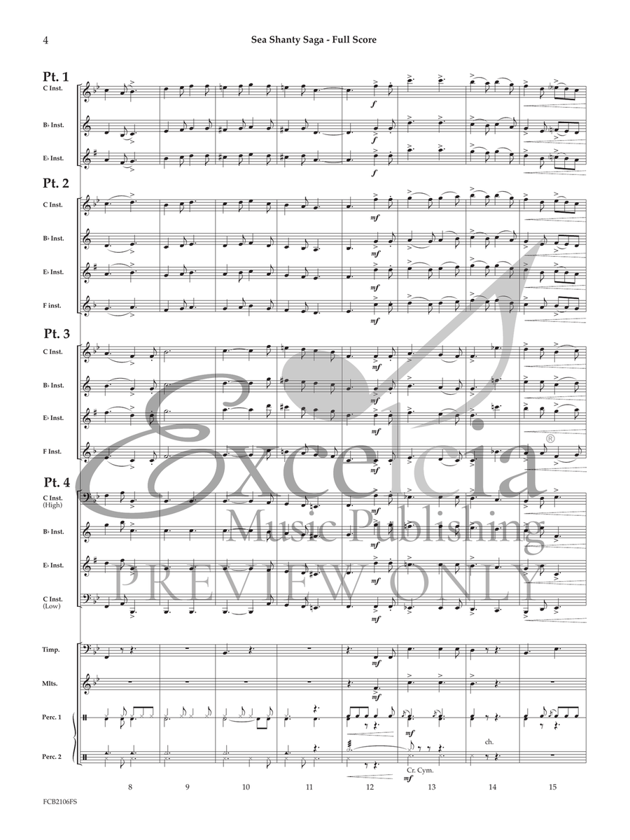 Sea Shanty Saga Sea Shanty Saga Concert Band scores gallery preview page 5
