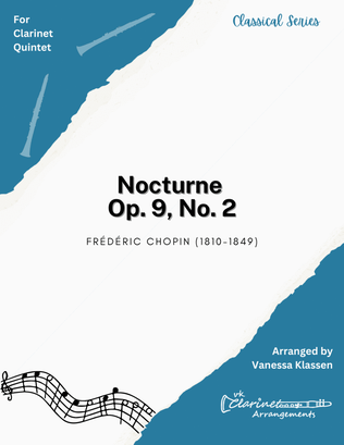 Book cover for Chopin - Nocturne Op. 9 No. 2 for Clarinet Quintet
