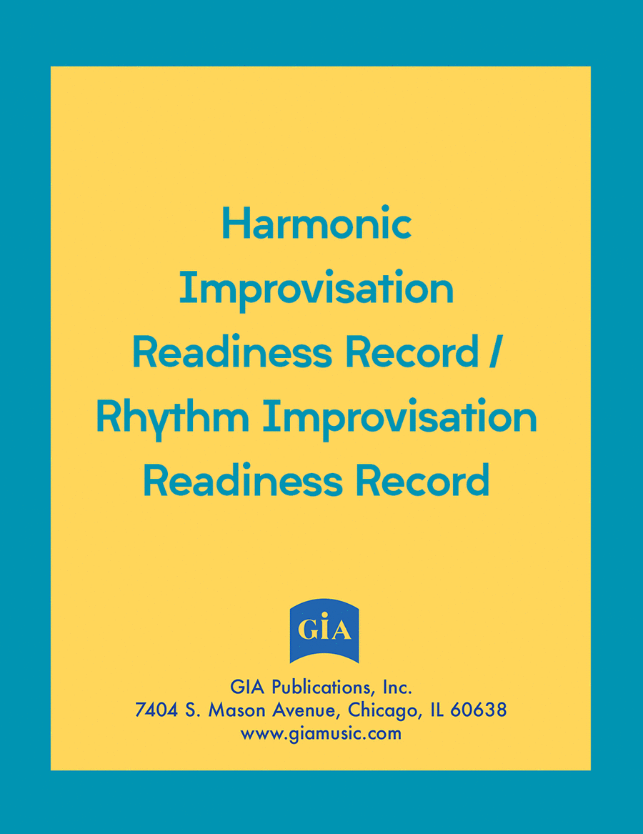 Harmonic Improvisation Readiness Record/Rhythm Improv Readiness Record - Complete Kit- CD, Manual, Scoring Masks, 100 of each answer sheet