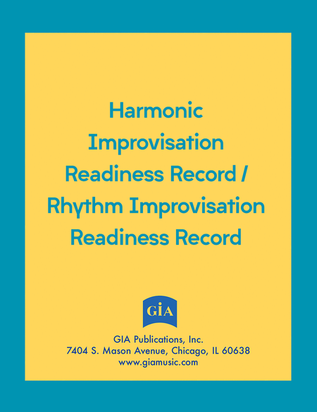 Harmonic Improvisation Readiness Record / Rhythm Improvisation Readiness Record - Complete Kit (CD, Manual, Scoring Masks, 100 of each answer sheet)