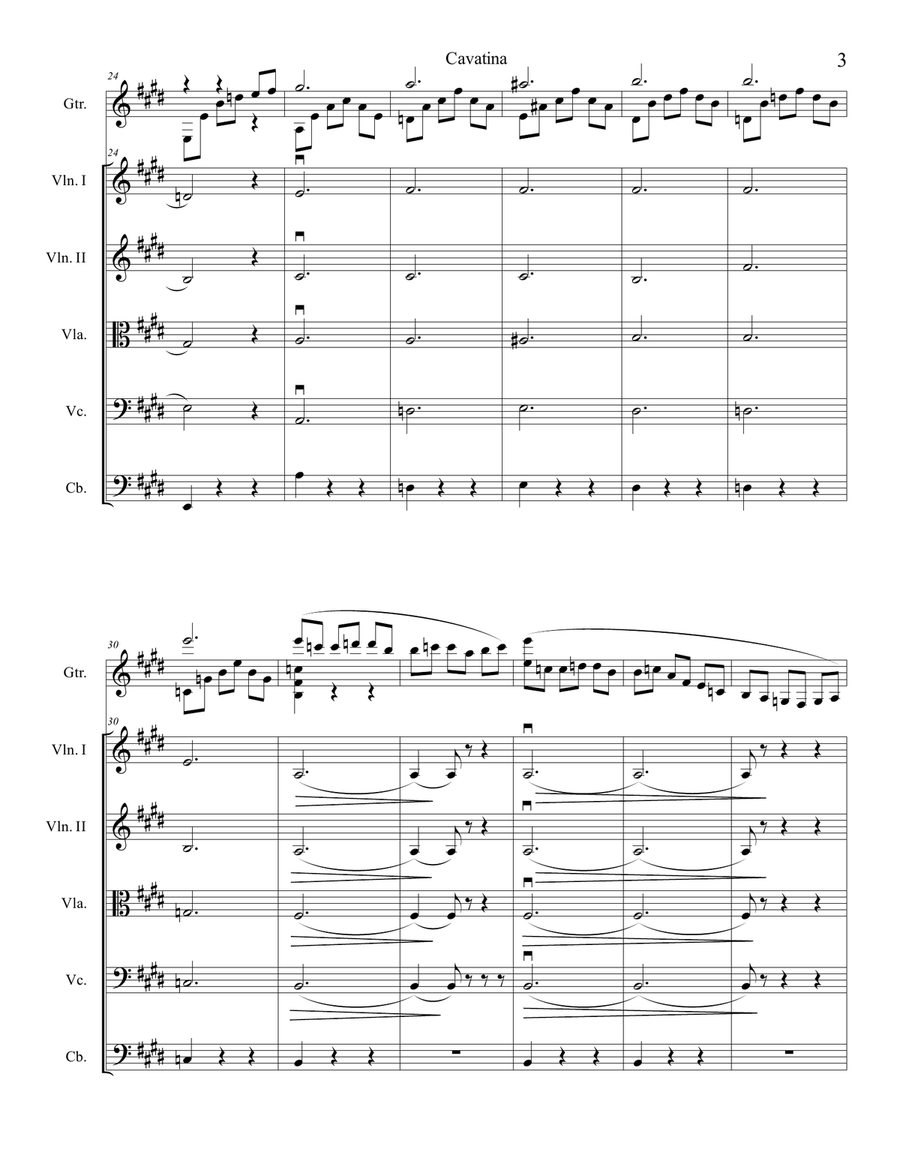 Cavatina Small Ensemble scores gallery preview page 4