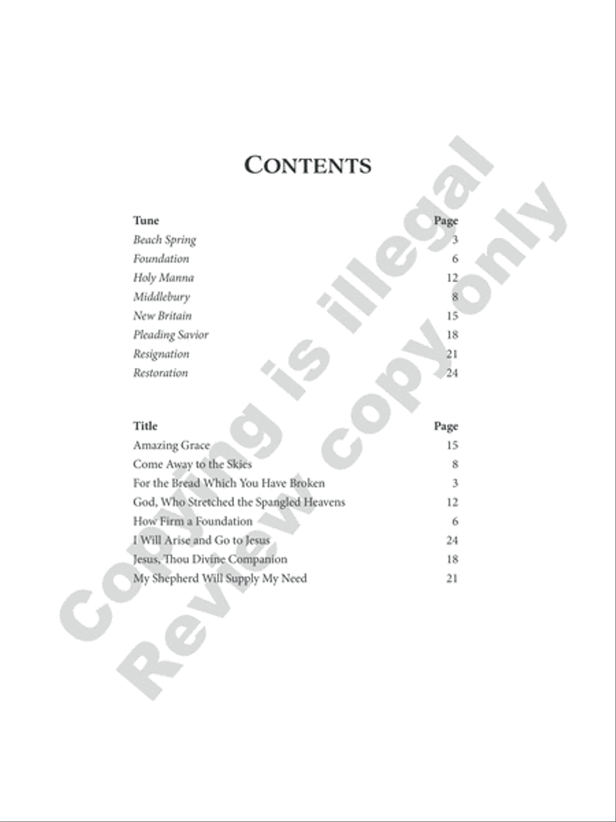 Early American Hymns for Piano Piano Solo scores gallery preview page 2