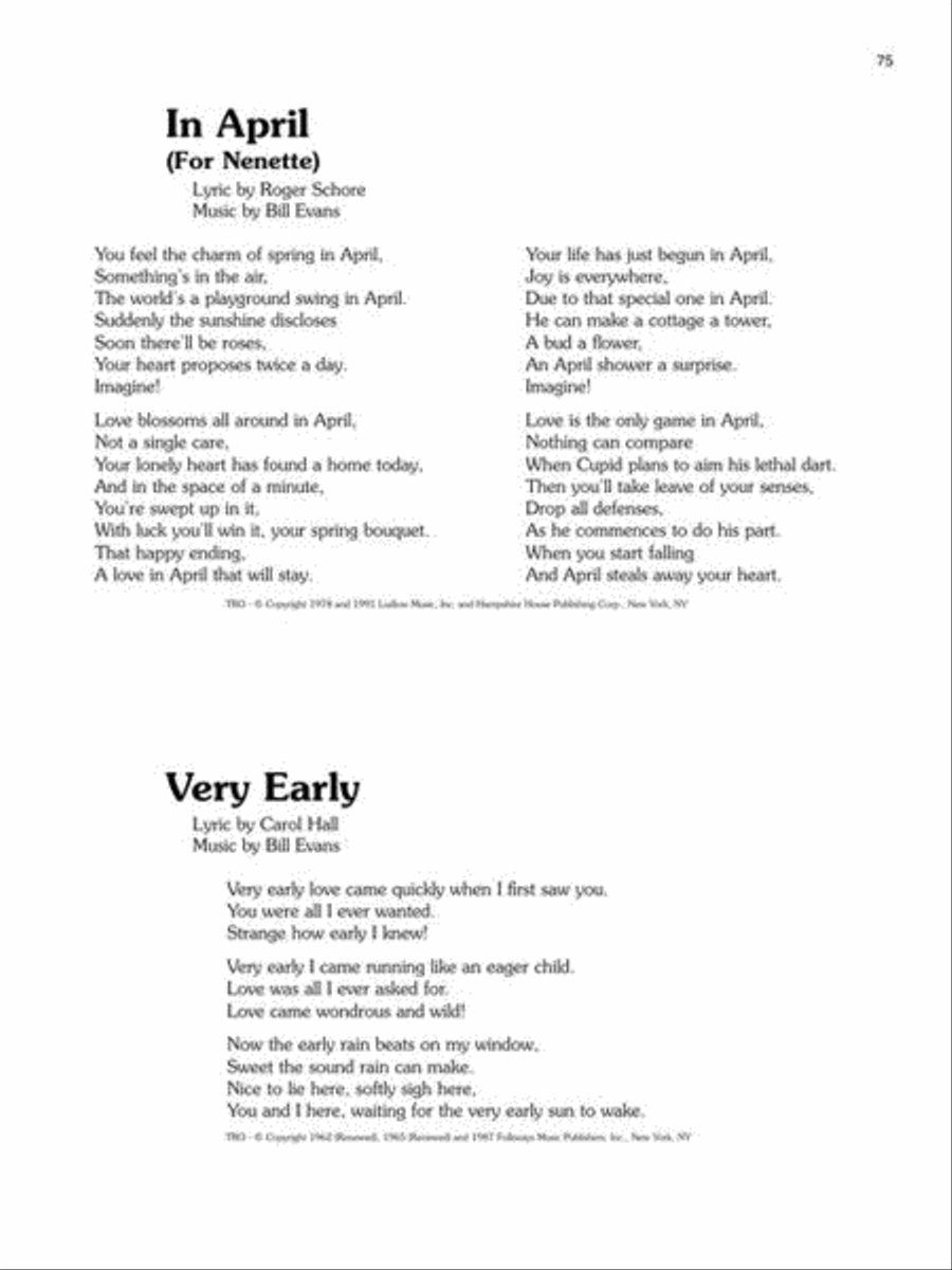 Bill Evans – 19 Arrangements for Solo Piano Piano Solo scores gallery preview page 10