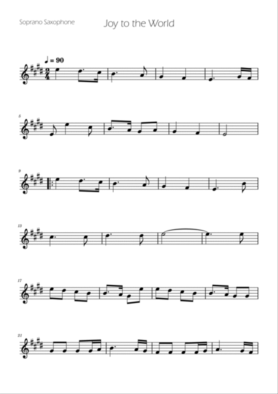 Joy To The World - Sax Trio SAT SAT scores gallery preview page 4