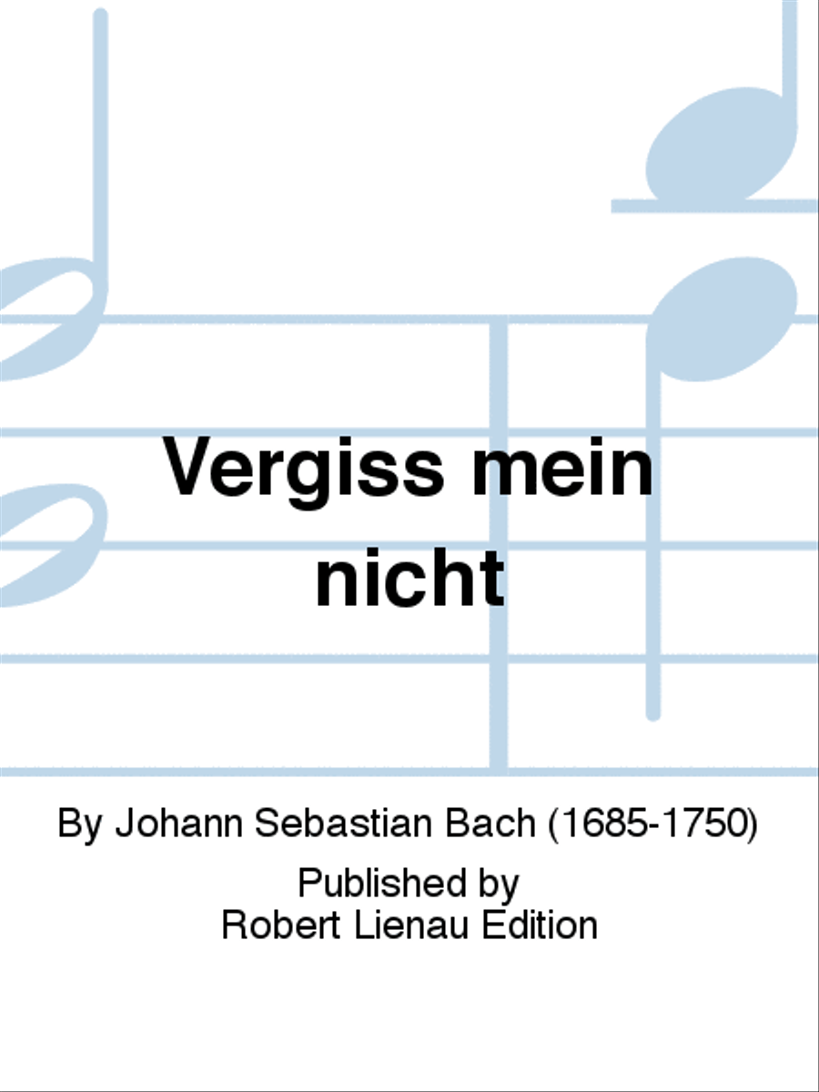 Vergiß mein nicht by Johann Sebastian Bach Baritone Horn - Sheet Music