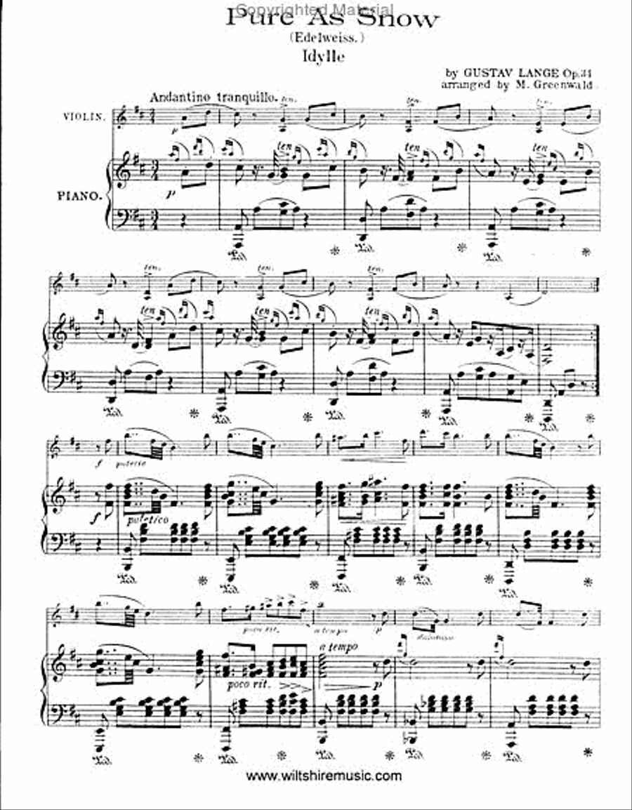 Edelweiss - Pure As Snow Violin Solo scores gallery preview page 2