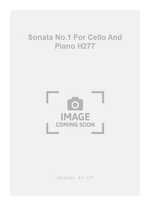 Book cover for Sonata No.1 For Cello And Piano H277