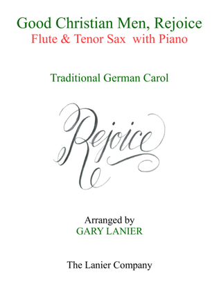 Book cover for GOOD CHRISTIAN MEN, REJOICE (Flute, Tenor Sax with Piano & Score/Part)
